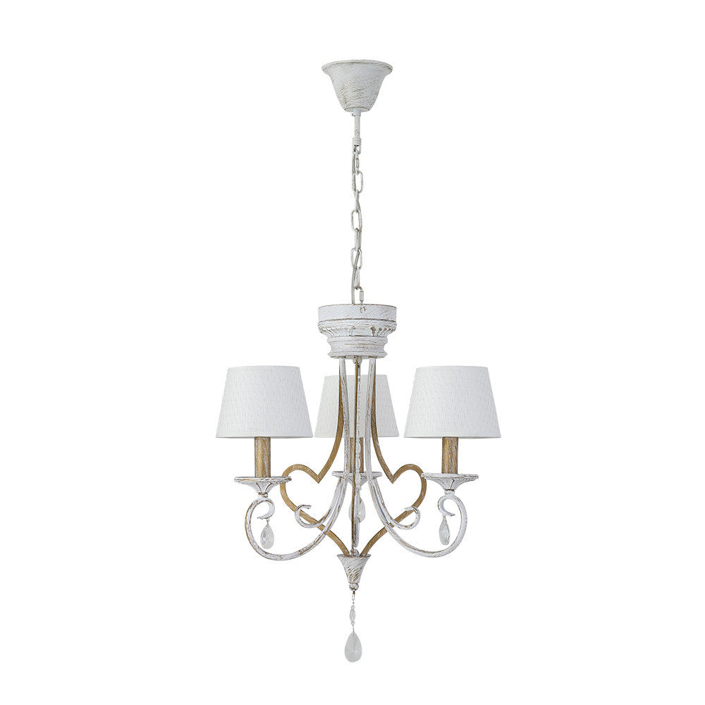 Lámpara Clásica Crasas Blanco y Oro Fabrilamp / Abrila 151553075