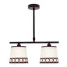 Lámpara de mesa Dalia Fabrilamp / Abrila clásica beige y marrón, referencia 114852002