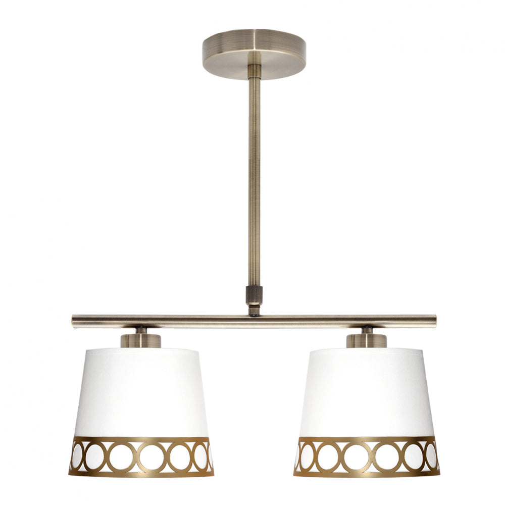 Lámpara de techo clásica Dalia Blanco y Oro Fabrilamp / Abrila 114852029
