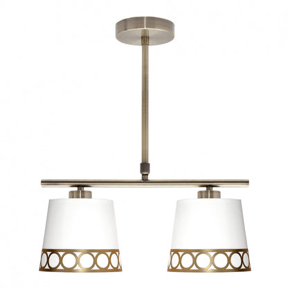 Lámpara de techo clásica Dalia Blanco y Oro Fabrilamp / Abrila 114852029