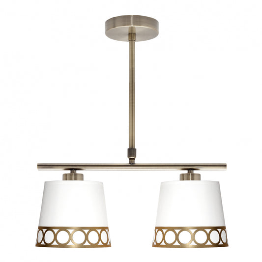 Lámpara de techo clásica Dalia Blanco y Oro Fabrilamp / Abrila 114852029