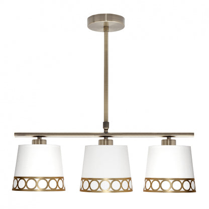 Lámpara de techo clásica Dalia Blanco y Oro Fabrilamp / Abrila 114853029
