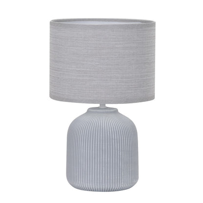 Lámpara de mesa Delfi CristalRecord en cerámica gris, ref. 05-072-00-181