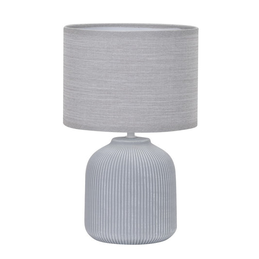 Lámpara de mesa Delfi CristalRecord en cerámica gris, ref. 05-072-00-181