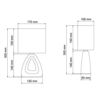Lámpara Greip fabricada en cerámica color negro, ideal para un ambiente moderno