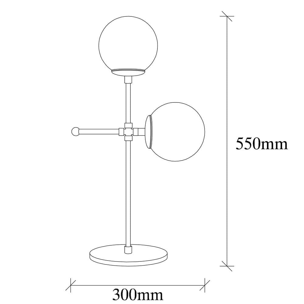 Lámpara de mesa con protección IP20 para interiores