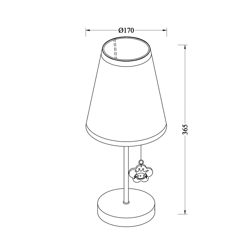 Lámpara de mesa rosa, ideal para dormitorio infantil