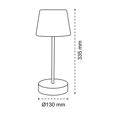 Lámpara de mesa LED con protección IP44 para exterior