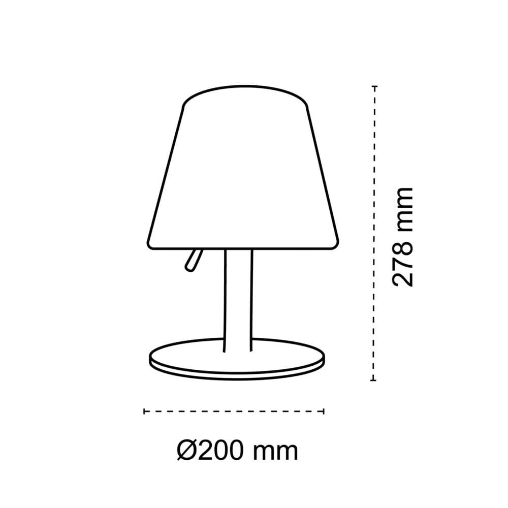 Lámpara de mesa LED con 200 lúmenes y temperatura de color 3000K