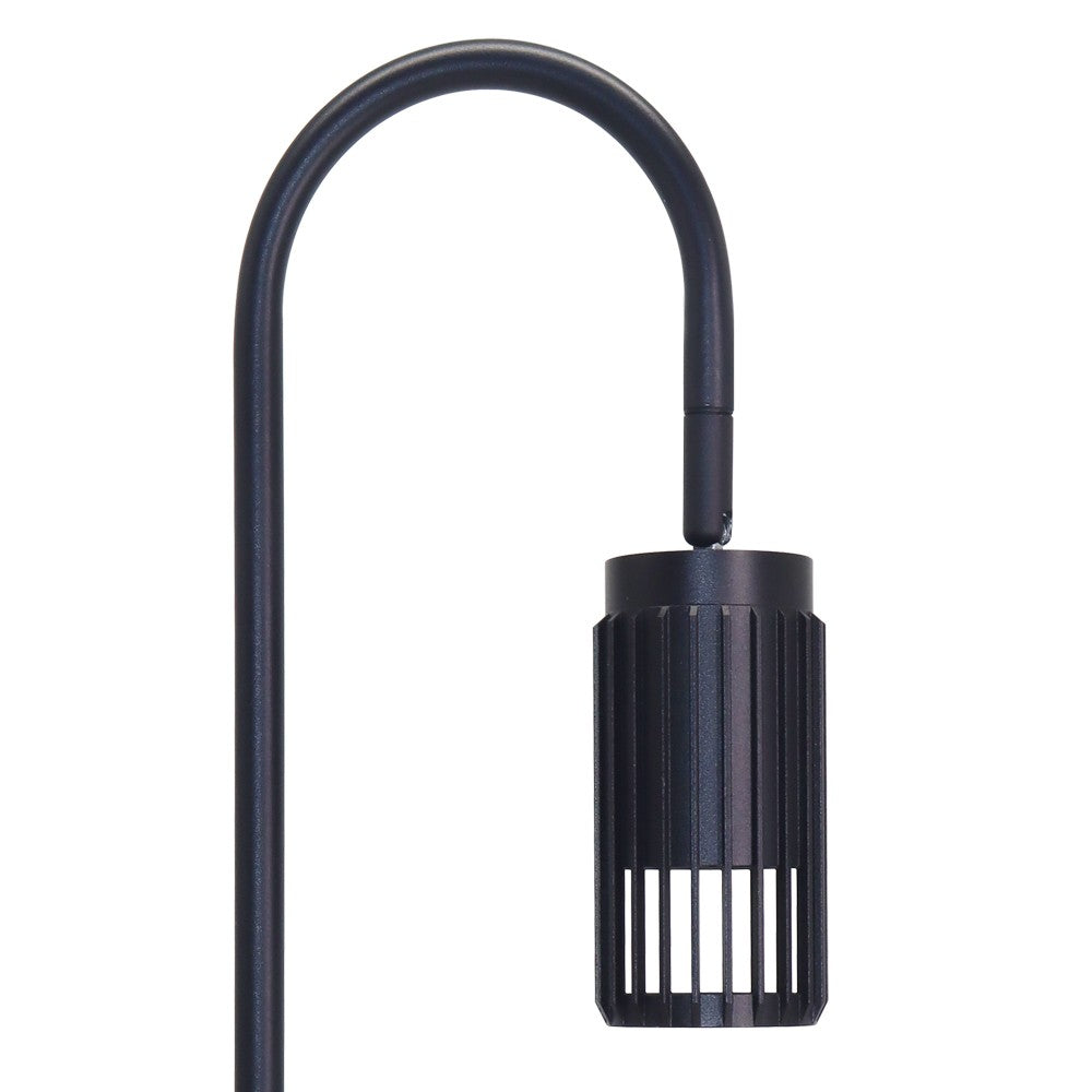 Lámpara Sahara fabricada en Aluminio color Negro arenado para mesita de noche