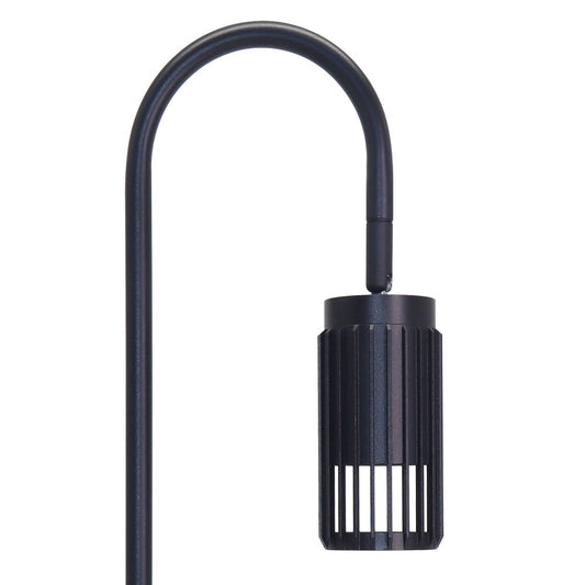 Lámpara Sahara fabricada en Aluminio color Negro arenado para mesita de noche