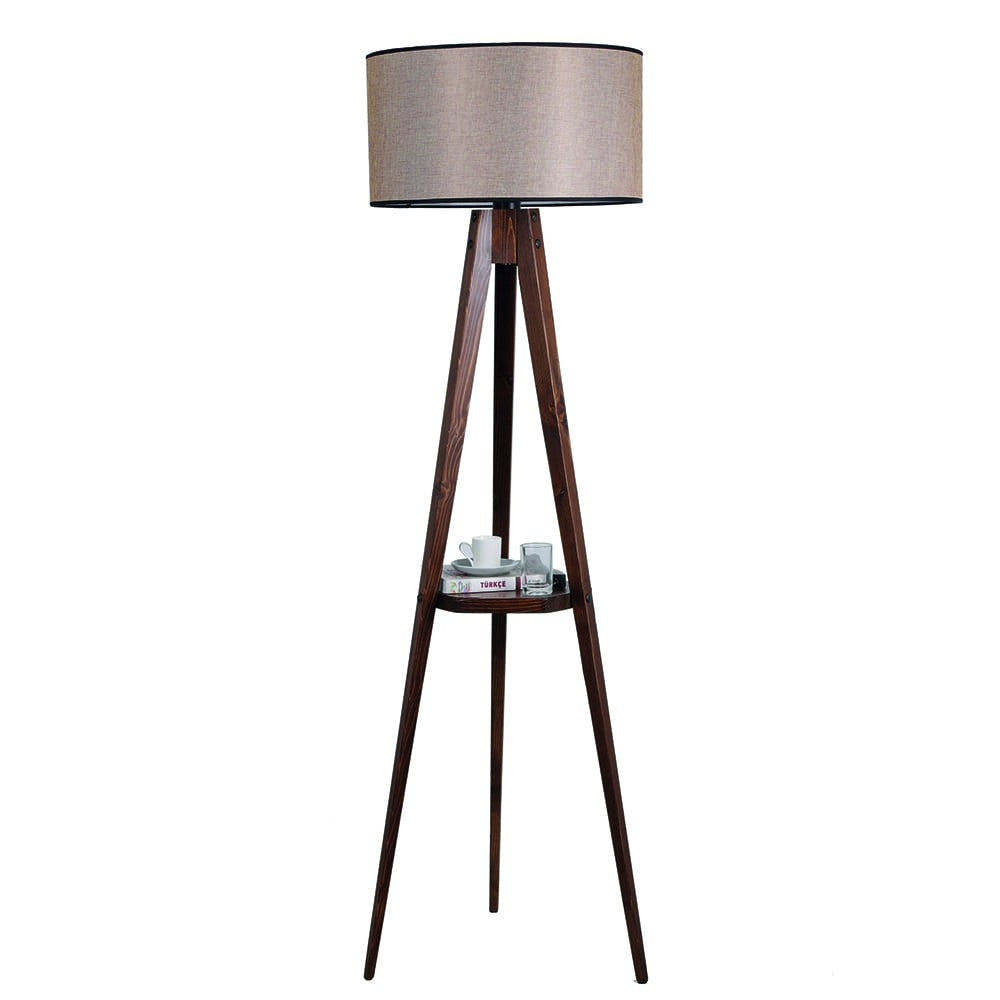Lámpara de pie con mesa auxiliar CristalRecord Model 1 beige PRODM21341