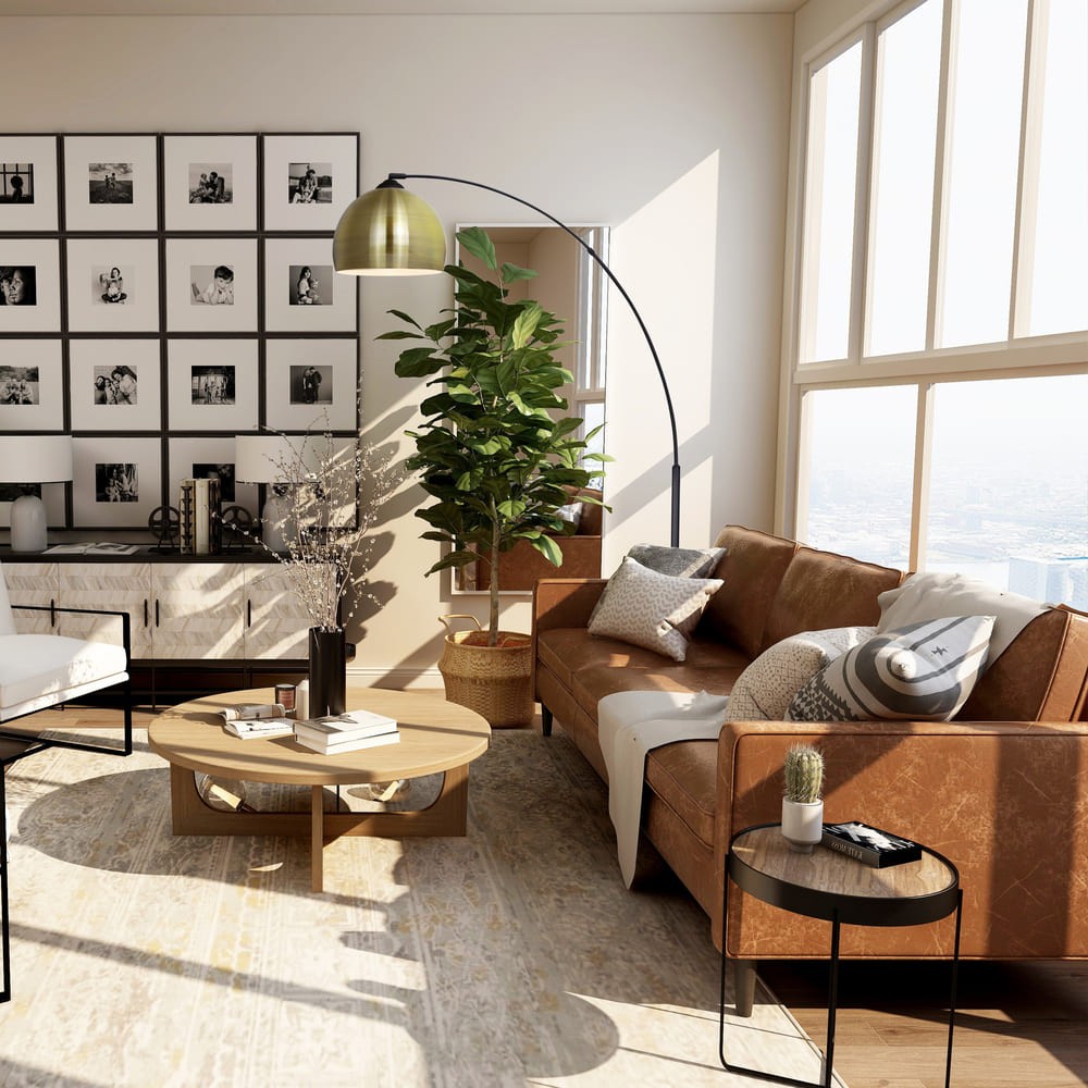 Lámpara Noova fabricada en Metal color oro viejo con base de mármol