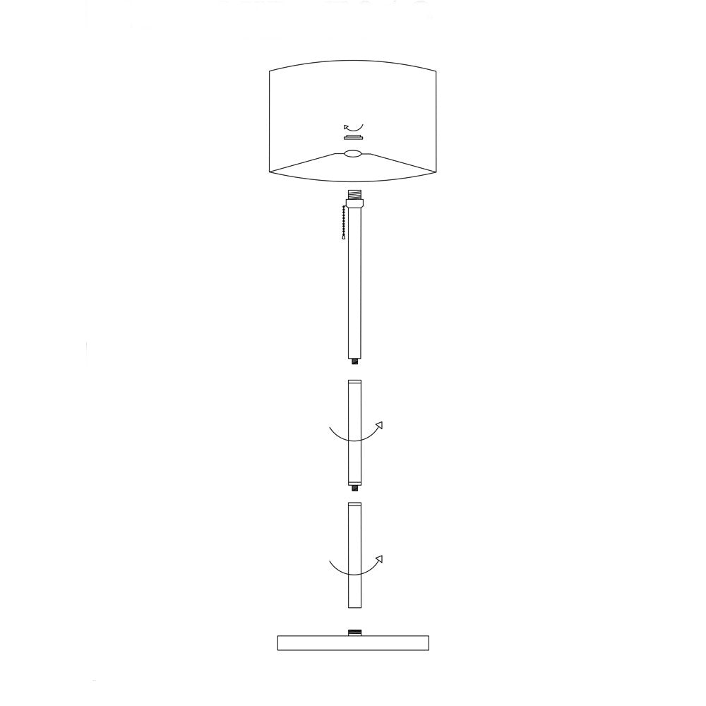 Elegante lámpara de pie blanca ideal para salón o comedor