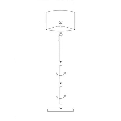 Elegante lámpara de pie blanca ideal para salón o comedor