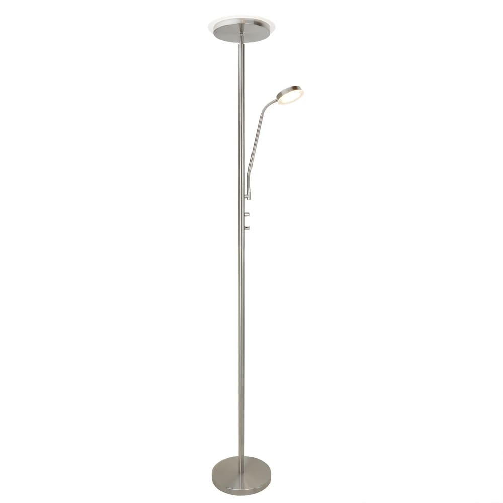 Lámpara de pie LED Teo CristalRecord 06-773-18-302 orientable en níquel