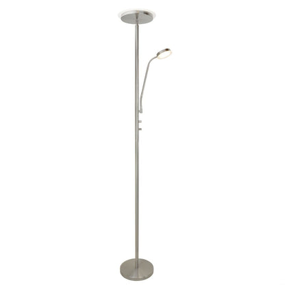Lámpara de pie LED Teo CristalRecord 06-773-18-302 orientable en níquel