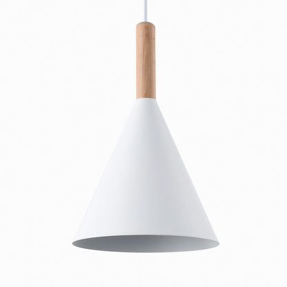 Lámpara Cala fabricada en madera y metal color Blanco
