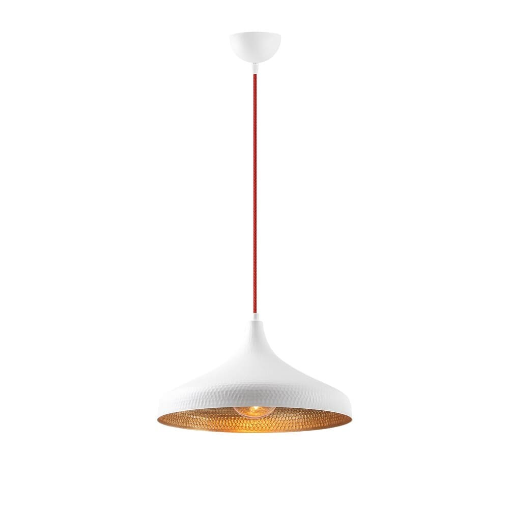 Lámpara colgante fabricada en Metal color Blanco mate