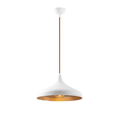 Lámpara colgante fabricada en Metal color Blanco mate