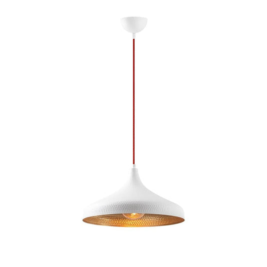 Lámpara colgante fabricada en Metal color Blanco mate