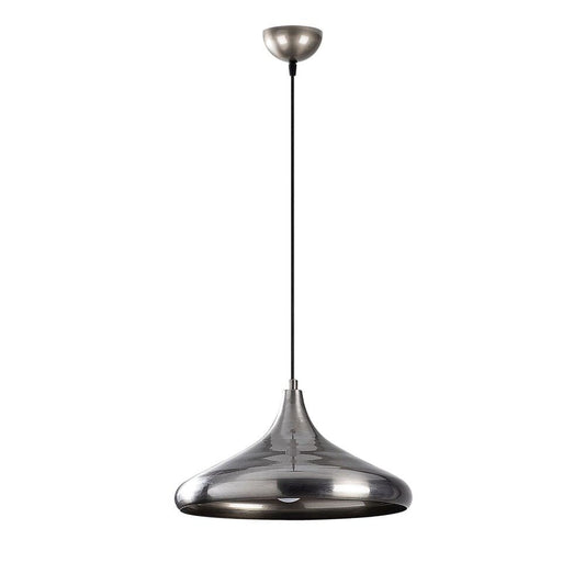 Lámpara colgante Model 24 fabricada en metal color cromo y dorado