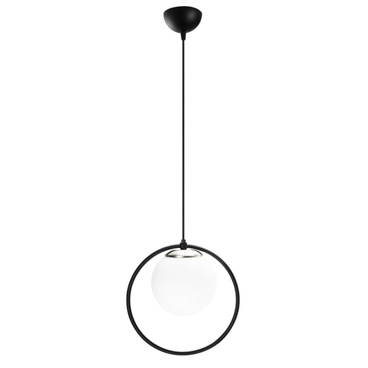 Lámpara Colgante Aro Negro CristalRecord Model 10 PRODM22074