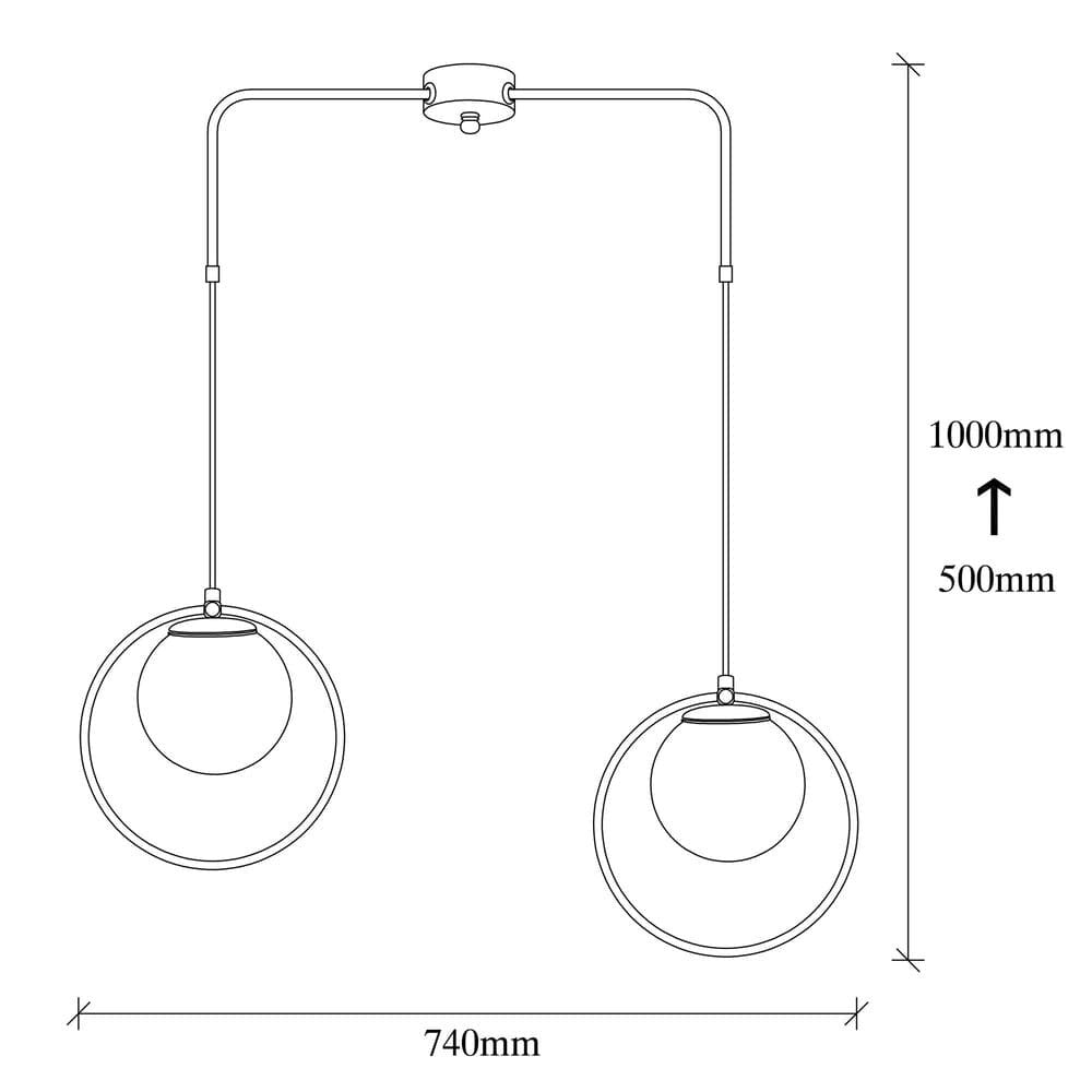 Lámpara colgante con altura ajustable entre 50 y 100 cm