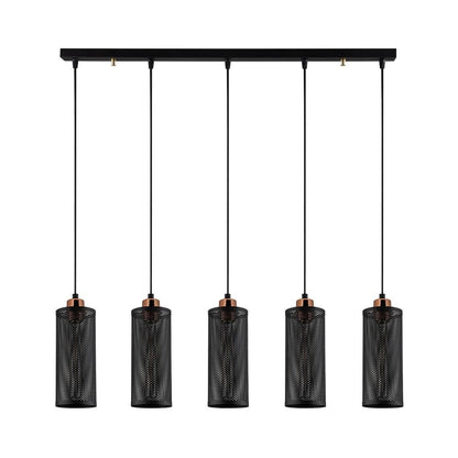 Lámpara colgante fabricada en Metal color negro