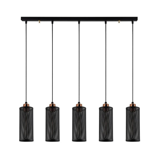 Lámpara colgante fabricada en Metal color negro