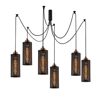 Lámpara Colgante 6 Luces Industrial CristalRecord PRODM22049