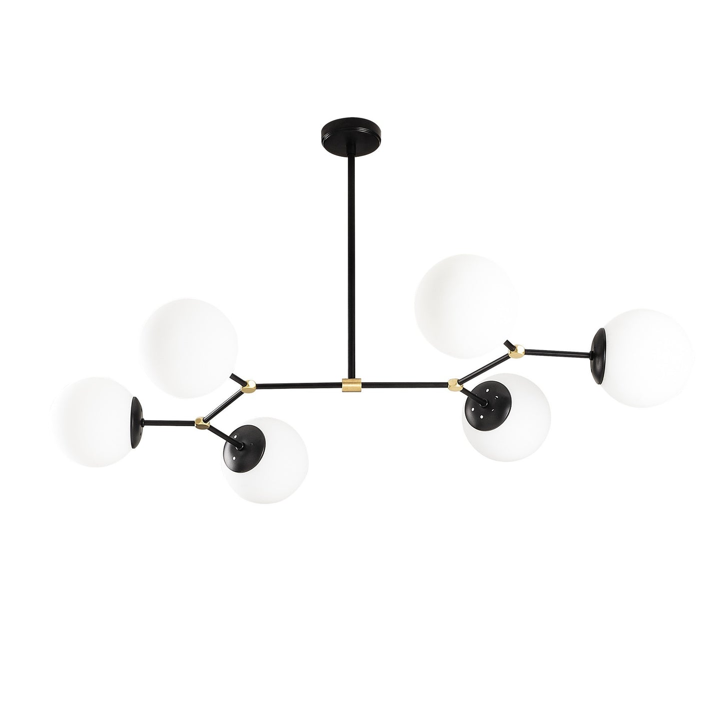 Lámpara de techo 6 luces negra CristalRecord Model 11