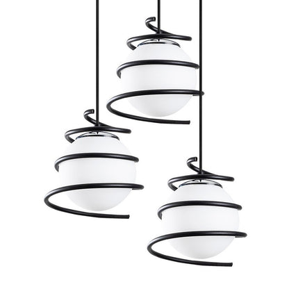 Lámpara Model 6 fabricada en metal y cristal color blanco