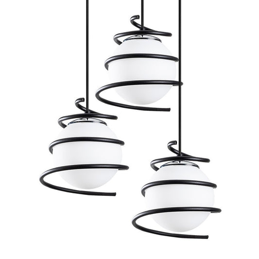 Lámpara Model 6 fabricada en metal y cristal color blanco