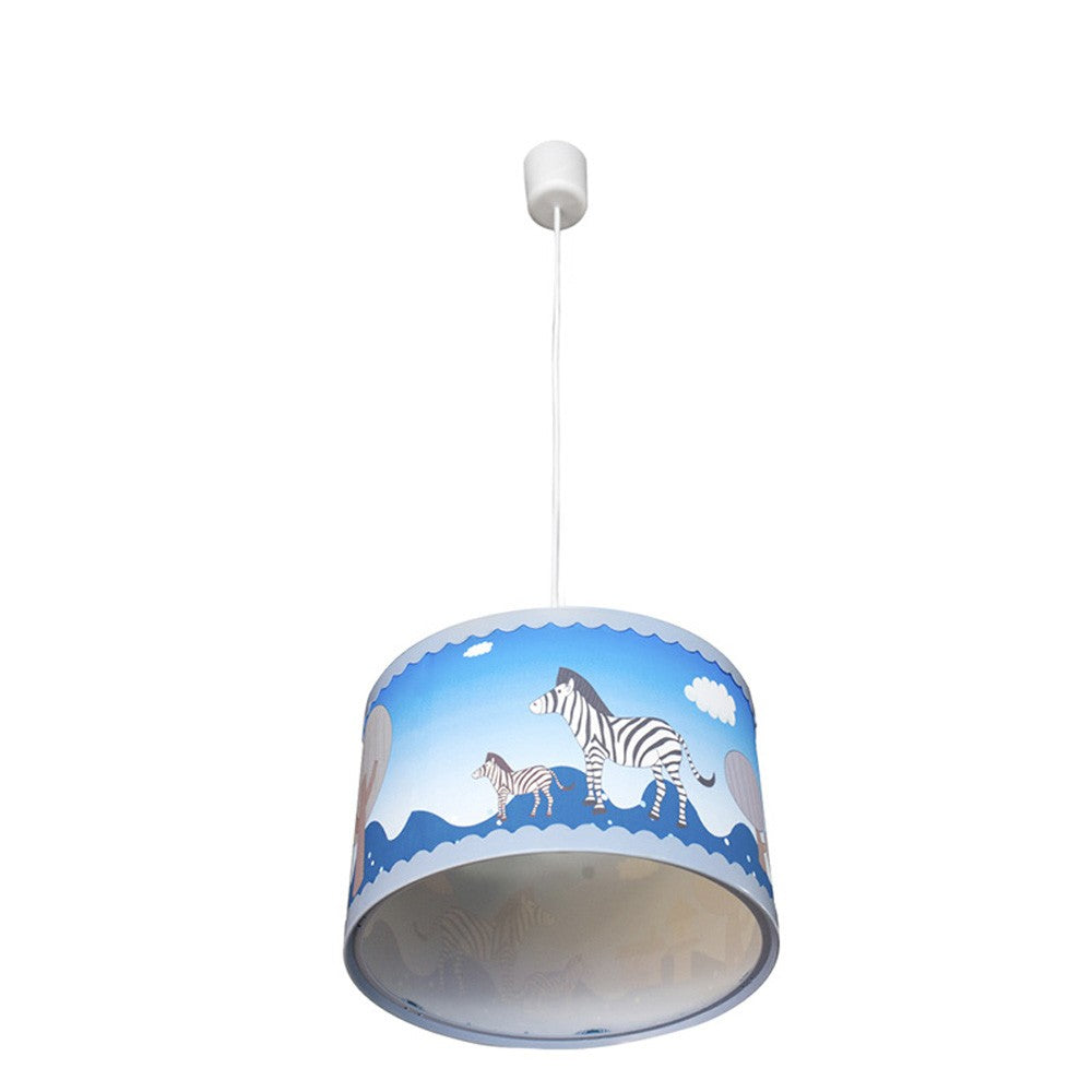 Lámpara infantil Noah fabricada en plástico y metal color azul