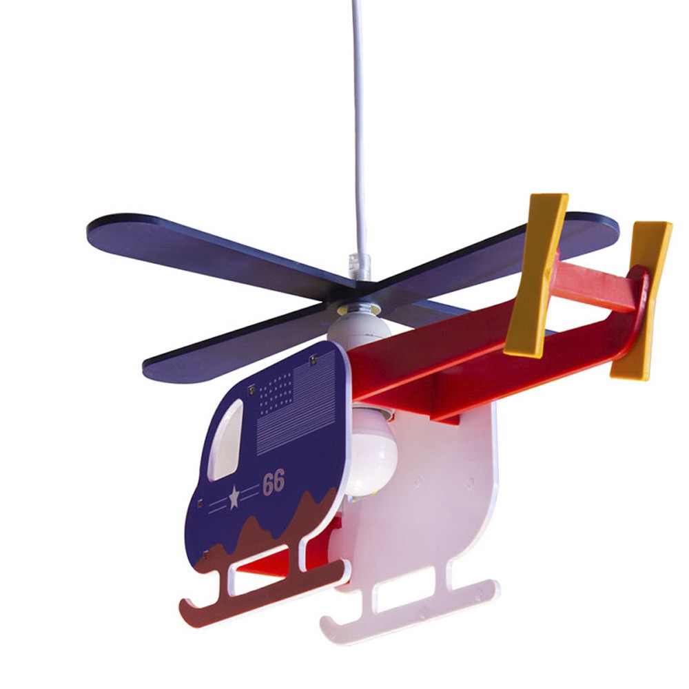 Lámpara Helicóptero fabricada en Plástico color Azul