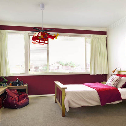 Divertida lámpara de techo roja ideal para habitación infantil