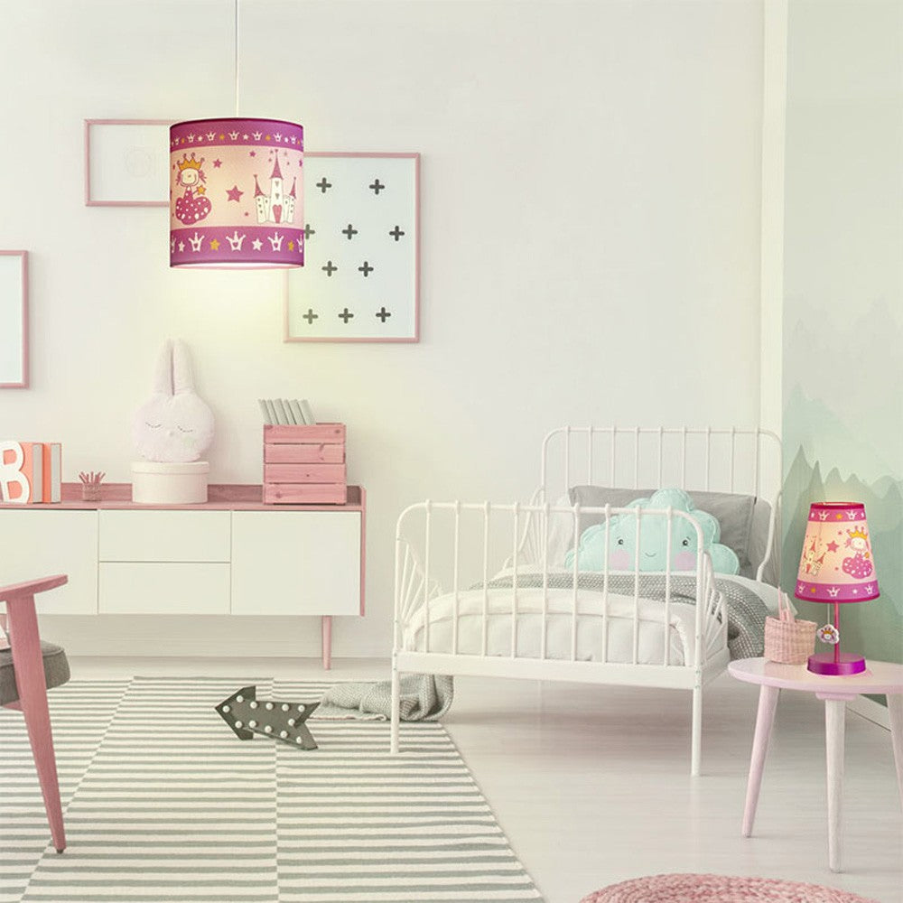 Lámpara colgante de princesas ideal para habitación infantil