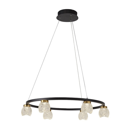 Lámpara colgante Fany CristalRecord negro y oro, ref. 99-936-30-101