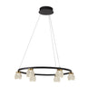 Lámpara colgante Fany CristalRecord negro y oro, ref. 99-936-30-101