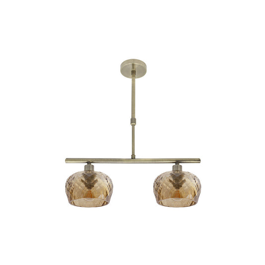 Lámpara Estela de Fabrilamp / Abrila con cristal ámbar tallado, Ref. 196852014