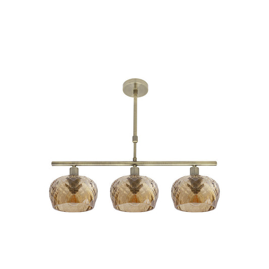 Lámpara de techo Estela Fabrilamp / Abrila con cristal ámbar, ref. 196853014