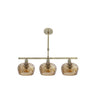Lámpara de techo Estela Fabrilamp / Abrila con cristal ámbar, ref. 196853014