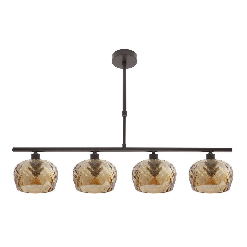 Lámpara de techo Estela Fabrilamp / Abrila cristal ámbar ref. 196854002
