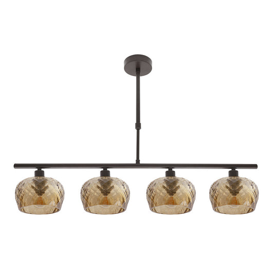 Lámpara de techo Estela Fabrilamp / Abrila cristal ámbar ref. 196854002