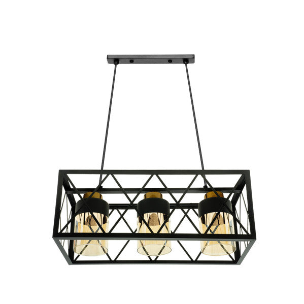 Lámpara Frutti Negra de Fabrilamp, diseño moderno en metal y cristal.  Compra en luzguru.com