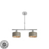 Lámpara Gilda Nature Fabrilamp / Abrila, diseño moderno en cromo y madera, Ref. 190352083