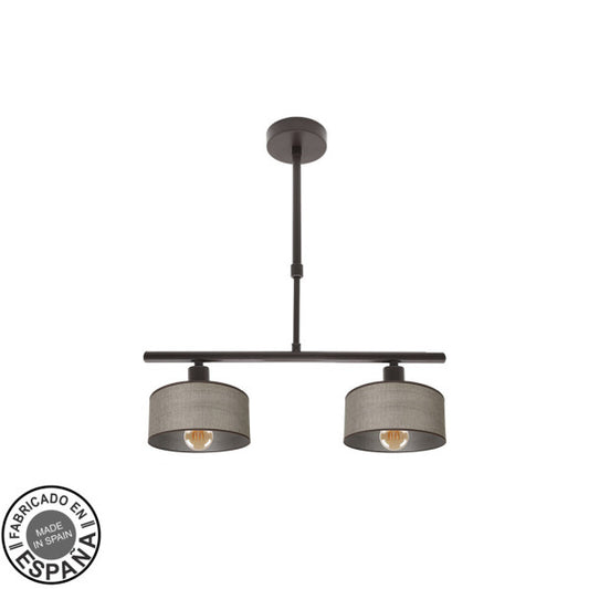 Lámpara de Suspensión Gilda 2 Luces E14 Marrón Fabrilamp - vista principal | Fabrilamp / Abrila