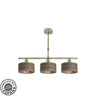 Lámpara de techo GILDA Fabrilamp / Abrila, diseño vintage en madera y cuero, Ref. 190353084