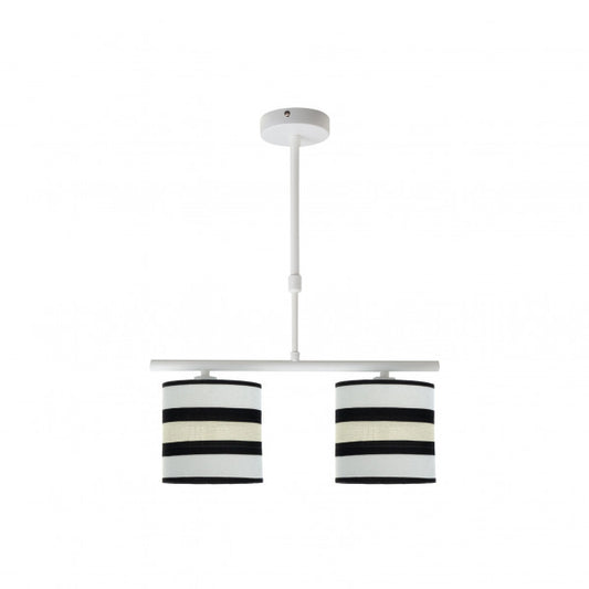 Lámpara de Pared Karla 2 Luces E14 Blanco y Beis Fabrilamp - vista principal | Fabrilamp / Abrila